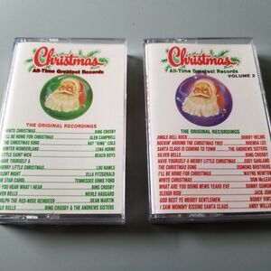 Christmas all time records 2 cassette tape collection